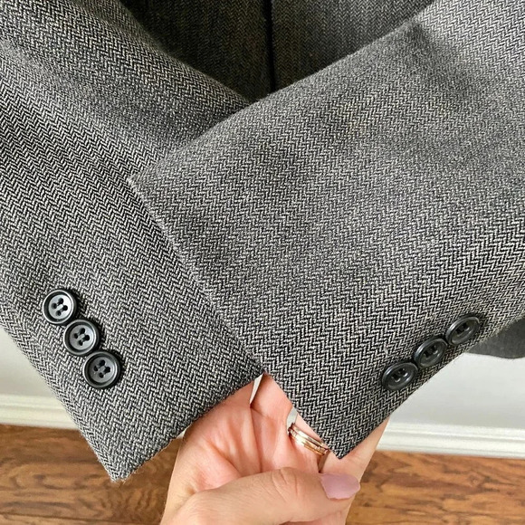 Men's'  Gray Britches Wool Sport Coat/Blazer - 42R/107 - Picture 3 of 15